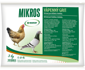 Vápenný grit 3 kg