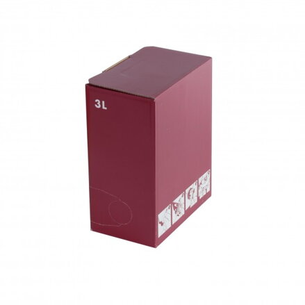 Box - karton 3l, vínově červený - 1ks