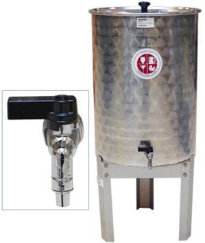 Filtrační pivovarnická konvice SS 55 l + výčepní kohout + perforovaný filtr 1,5 mm